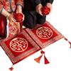 Double Happiness Wedding Kneeling Pad Set - Bride Tea Ceremony Cushions for Sitting and Celebration (Pair)