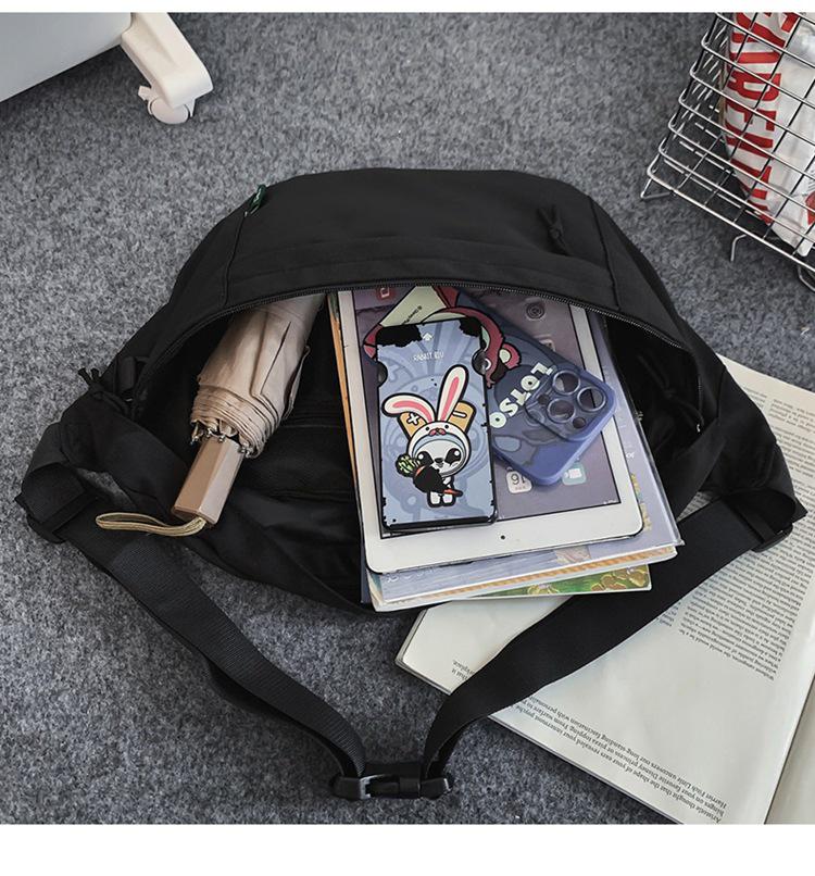 Large Capacity Unisex Chest & Crossbody Bag: Trendy Japanese Casual Style, Perfect for Workwear & Cycling.