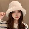 Warmer Plush Basin Cap Temperament Anti-cold Bucket Hat Elegant Winter Fisherman Hat  Men