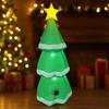 4.92FT Inflatable Christmas Tree Candy Canes Baubles Toy Yard Party Decoration Festive Gift LED Lit Xmas Supplies Home Ornament