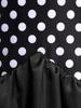 Girls Spanish Flamenco Dress Polka Dot Print Tiered Ruffles V Neck Dancewear