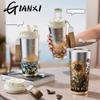 Pure Titanium Thermos Cup Women  New Coffee Cup Straw Water Cup High Appearance Level Gift Accompanying Cup