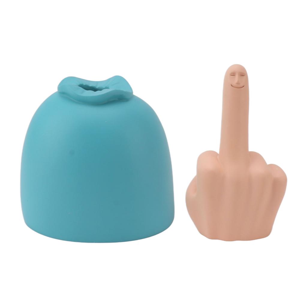 Funny Middle Finger Statue Bright Color Exquisite Engraving Finger Man Sculpture Home Decor for