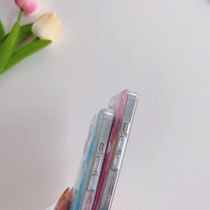 IPhone 15 Hülle – Schmetterling-Design Mit Glitzer, Transparenter TPU-Silicone Case (weiß)
