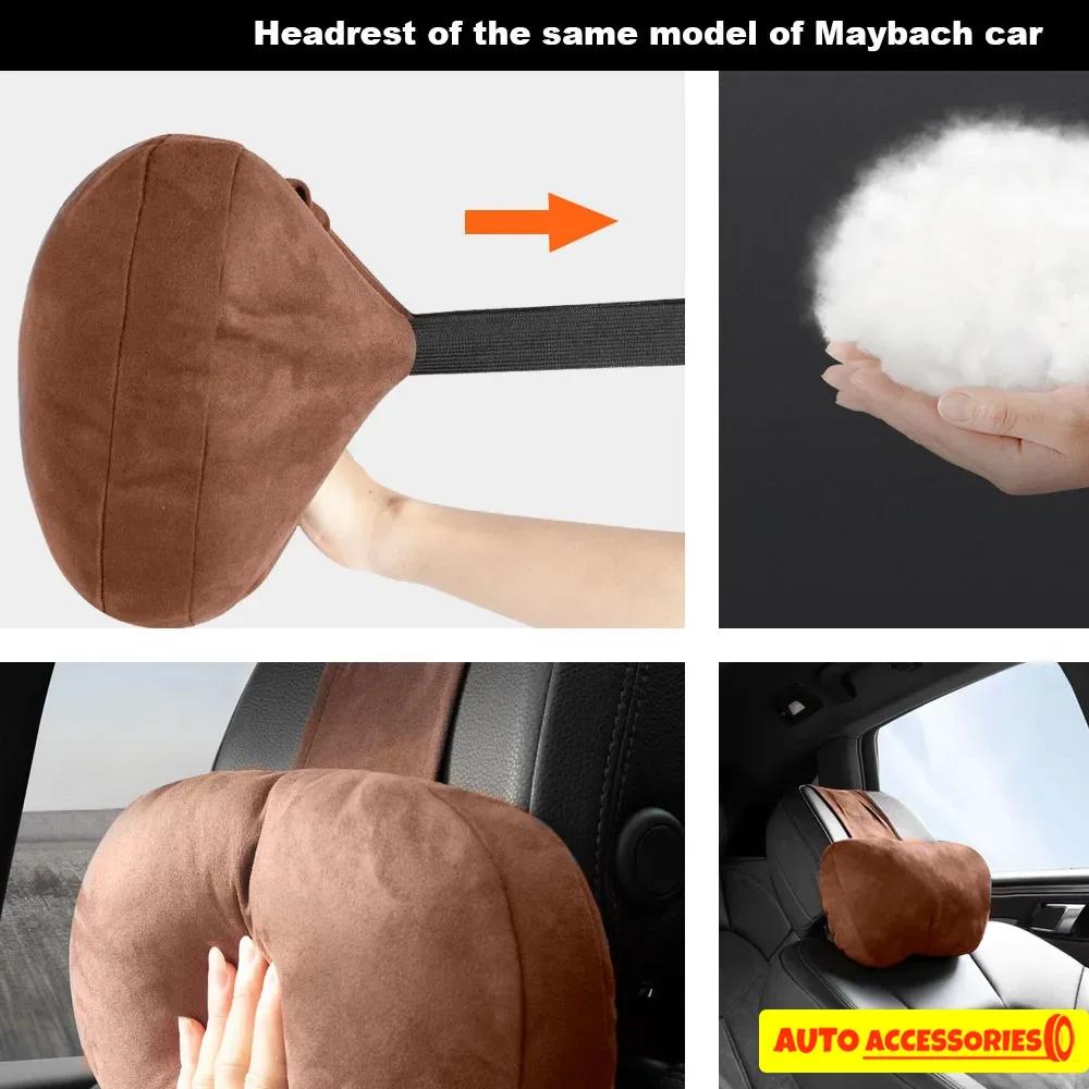 New Car Headrest Neck Support Seat / Maybach Design S Class Soft Universal Adjustable Car Pillow Neck Rest Cushion High Quality