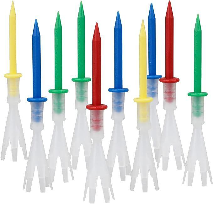 1 stk Flerfarget Plast Golftees 3-1/4 Tommer Golftees 3,25'' Tee 4 Yards Golftilbehør