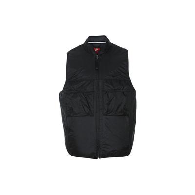 Solid Color Utility Pocket Zip Vest Men Vests Black FD0756-010