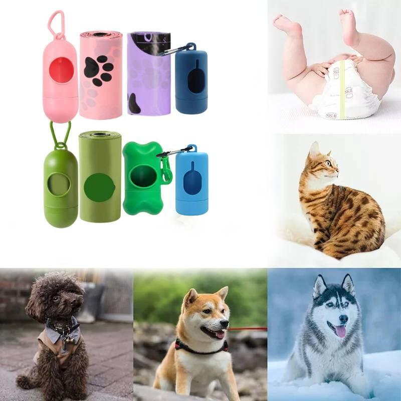 Eco-friendly Thickened Biodegradable Pet Waste Bags For Dogs And Cats In Assorted Colors