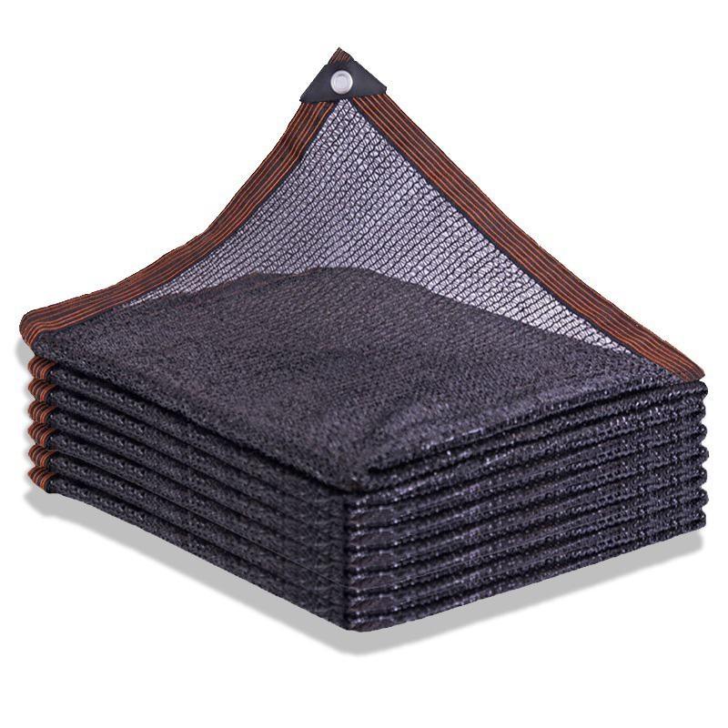 3~12Pin Black Shade Cloth Sunblock Mesh Edge With Grommets, Sun Net For Pergola, Plants Greenhouse, Gardens, Patio, Canopy