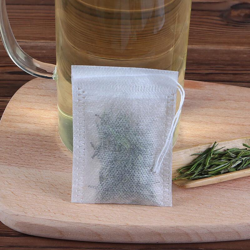 Disposable Non-Woven Drawstring Tea Bags & Herb Filter Pouches