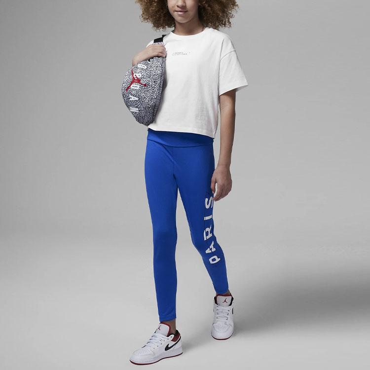 Jordan Letter Print Round Neck Sports Short Sleeve T-Shirt Childrens Kids Tops White FB0169-100