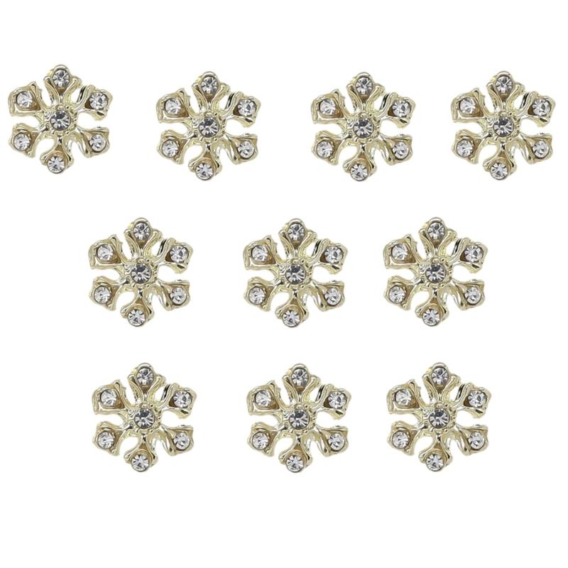 Create Beautiful Nail Designs with 10pcs Shimmering Snowflake Nail Charms Nail Decorations