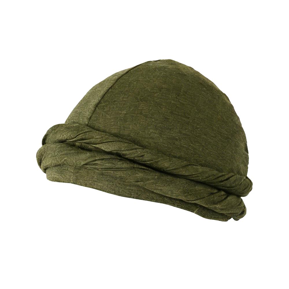 1 Stück Vintage Turban für Männer Vintage Kopfwickel für Männer Dehnbarer Modal- und Satinturban Schal Krawatte für Haare brown