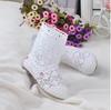 2025 Hollow Boots Shoes Breathable Knit Line Mesh Fashion High Help Summer Women's Boots High To Help Women's Shoes 11 Colors