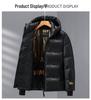 Black Gold Hooded Men's Goose Down Jacket - Thickened, Warm, Cold-Proof Winter Coat