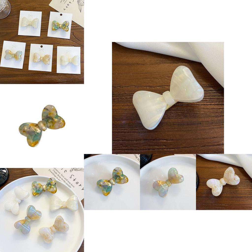 Adorable Multi-color Heart Bow Hair Clip For Women Stylish And Versatile Accessories