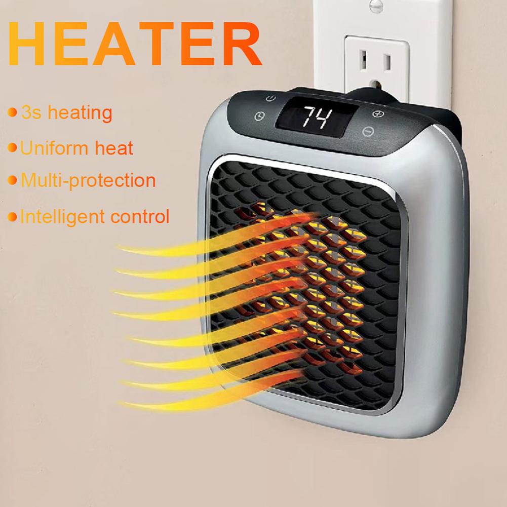 Wall Mounted Heater 800W Mini Heater Portable Electric Heater PTC Ceramic Heating Fan with Remote Control for Home Bedroom Dorm