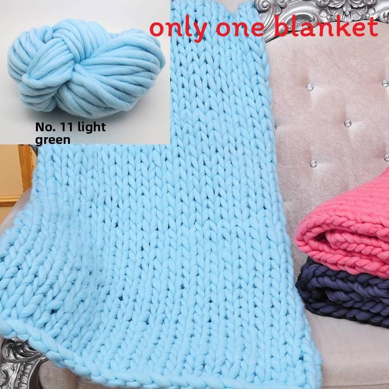 Bearaby Weaving Ultra Coarse Blanket With Solid Color Design For Household Daily