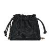 Korean Version of Niche Fashion Pleated Drawstring Small Bag for Women's Summer New Crossbody Bag for Women's Fashionable Bucket Bag
