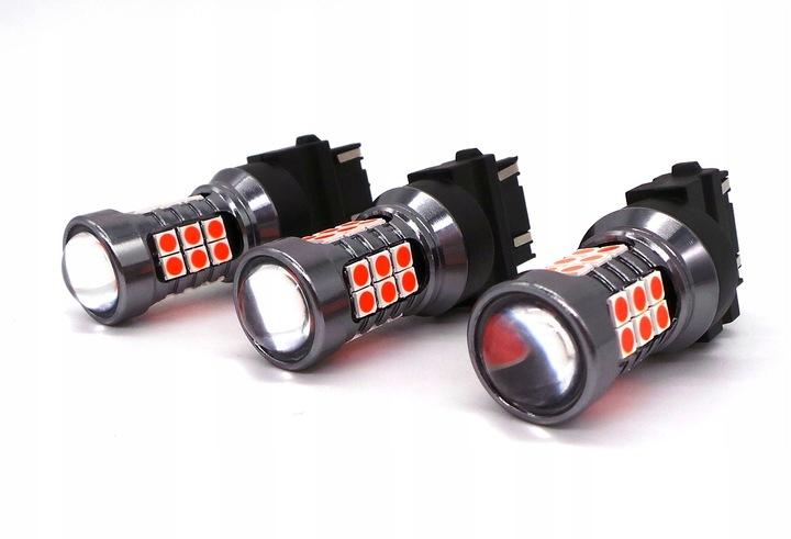 P27/7W Led 3157 12V Canbus 1400Lm Czerwona