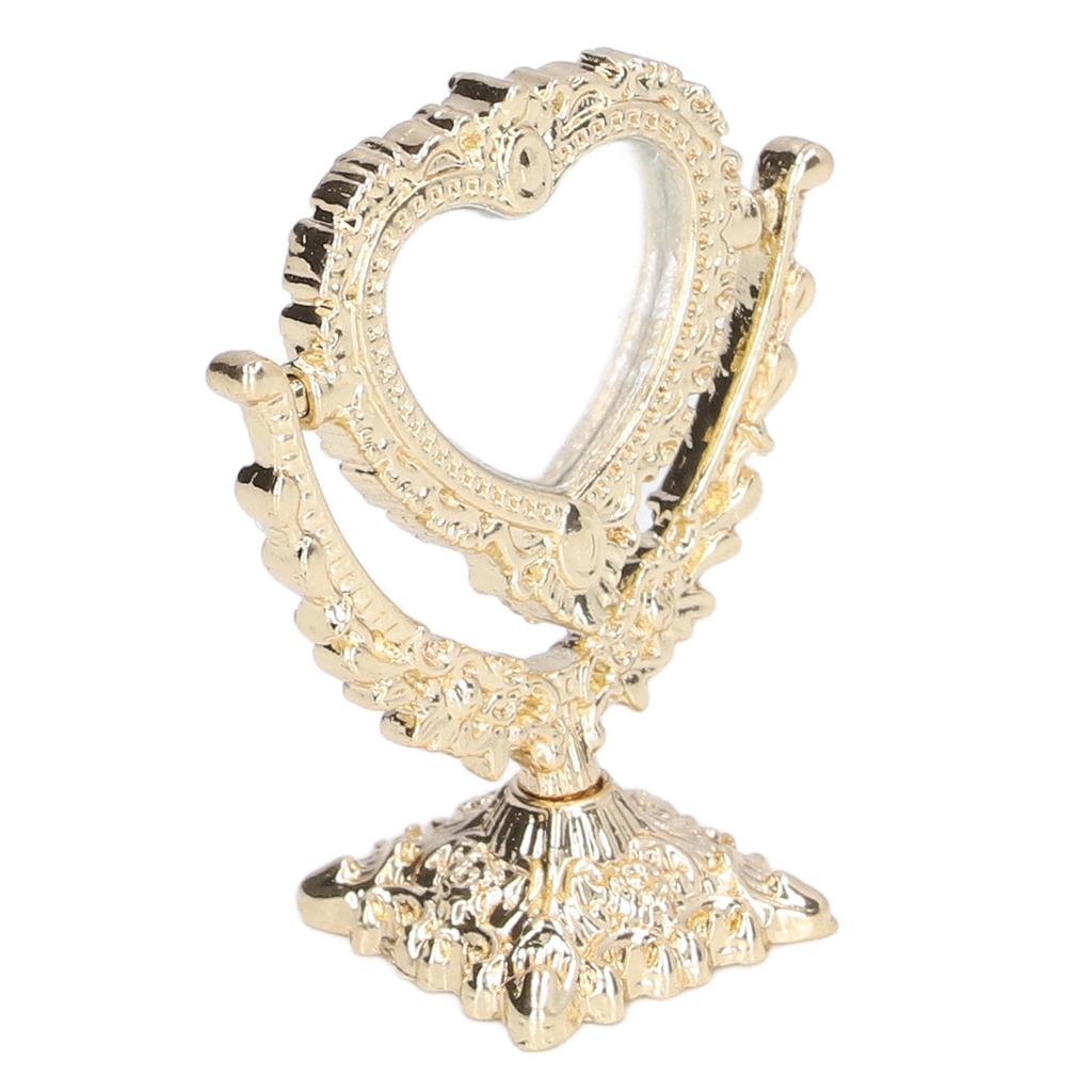 1:12 Dollhouse Miniature Mirror Comb Portable Dollhouse Furniture Mirror Decorative Dollhouse