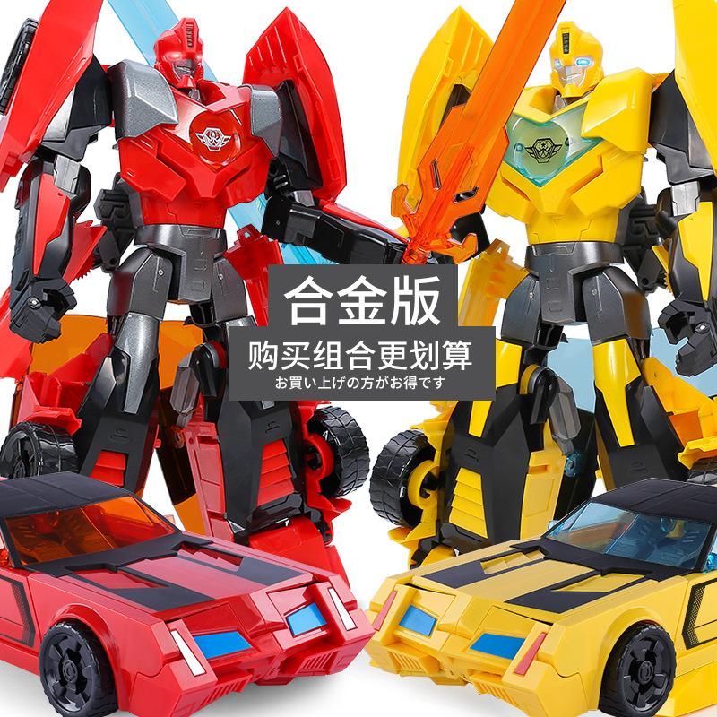 New Shape-Changing Toy Car Robot Bumblebee Optimus Dinosaur King Kong Figure Genuine Column Children'S Boy