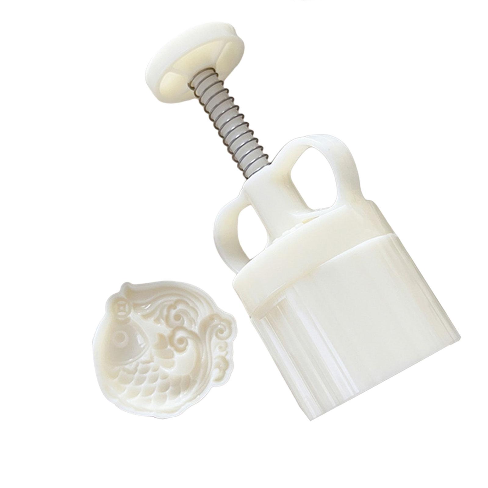 

Печать для печенья 3D Рисунок рыбы Формы для лунных пряников Ручной пресс для лунных пряников Инструмент для выпечки к Празднику середины осени