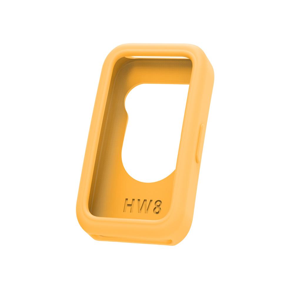 

Силиконовый защитный чехол для часов для Huawei Band 8/ Band 9 10 Чехлы-накладки с защитной пленкой для экрана Мягкий легкий корпус Аксессуары жёлтый