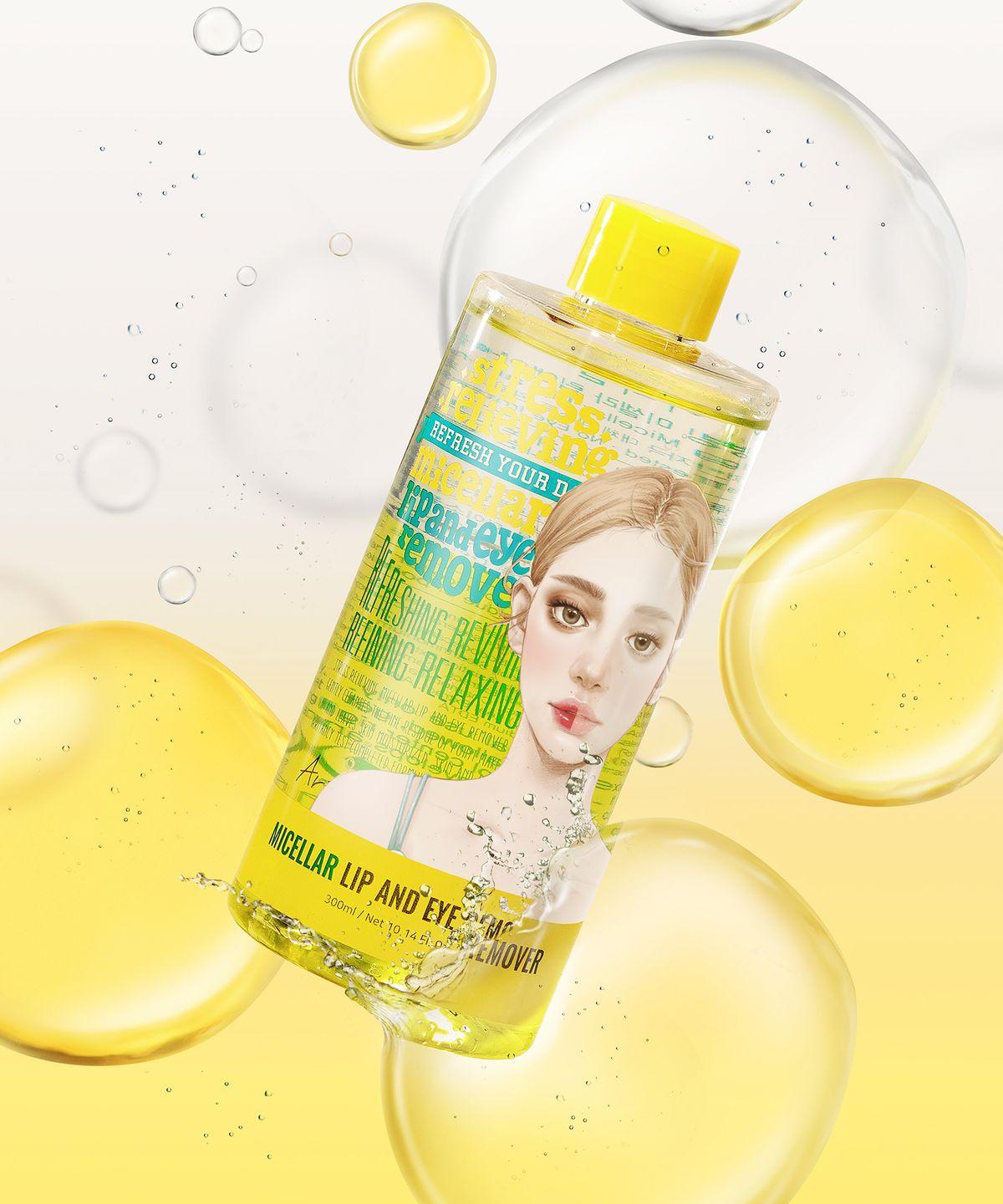 Stress Relieving Pureful Micellar Lip and Eye Remover 300ml