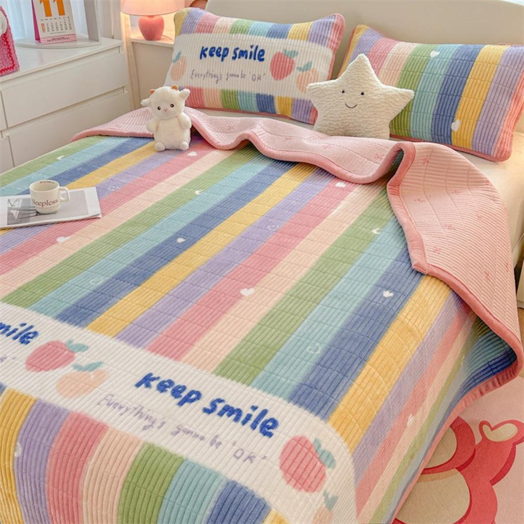 Thickened Milk Velvet Bed Cover for Autumn and Winter, Warm Cotton Bed Sheet with Velvet Mattress, Tatami Bedding