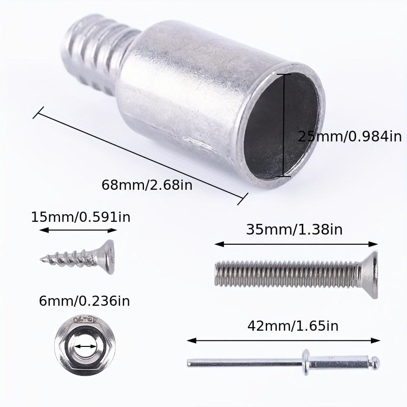 

5 шт./набор Серебристый Американский Металлический Ручка для Швабры из Сплава с Резьбовой Головкой, Металлический Валик для Швабры, Удлинители для Швабры, Соединительные Фитинги для Удлинителя Чистящей Щетки 5pcs/set