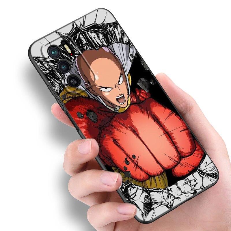 One-Punch Man Anime Phone Case For Xiaomi Redmi Note 7 8 8T 9 9S 10 10S 10T 11 11S 4G 11E 11T Pro 5G Soft TPU Black Cover
