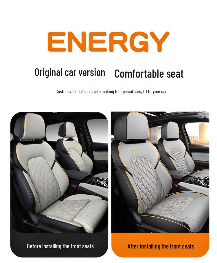 BYD Tang Car Seat Cushion: Perforated Leather, Fits 5/6/7-Seat Models, All-Season Use