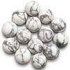 Natural White Howlite Gemstone Round Cabochon Flat Back Loose Stone for Jewelry Making