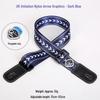 Ukulele and Guitar Strap - Striped Polyester Cotton with Thickened PU Leather