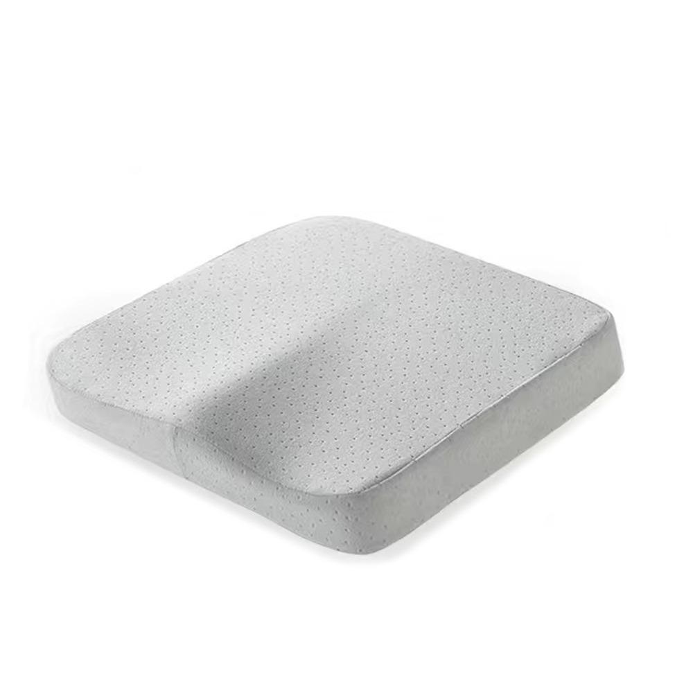 

New Memory Foam Seat Cushion Ultra Soft Rebound Office Chair Pad Breathable Anti-Slip Waist Cushion Pain Relief сірий