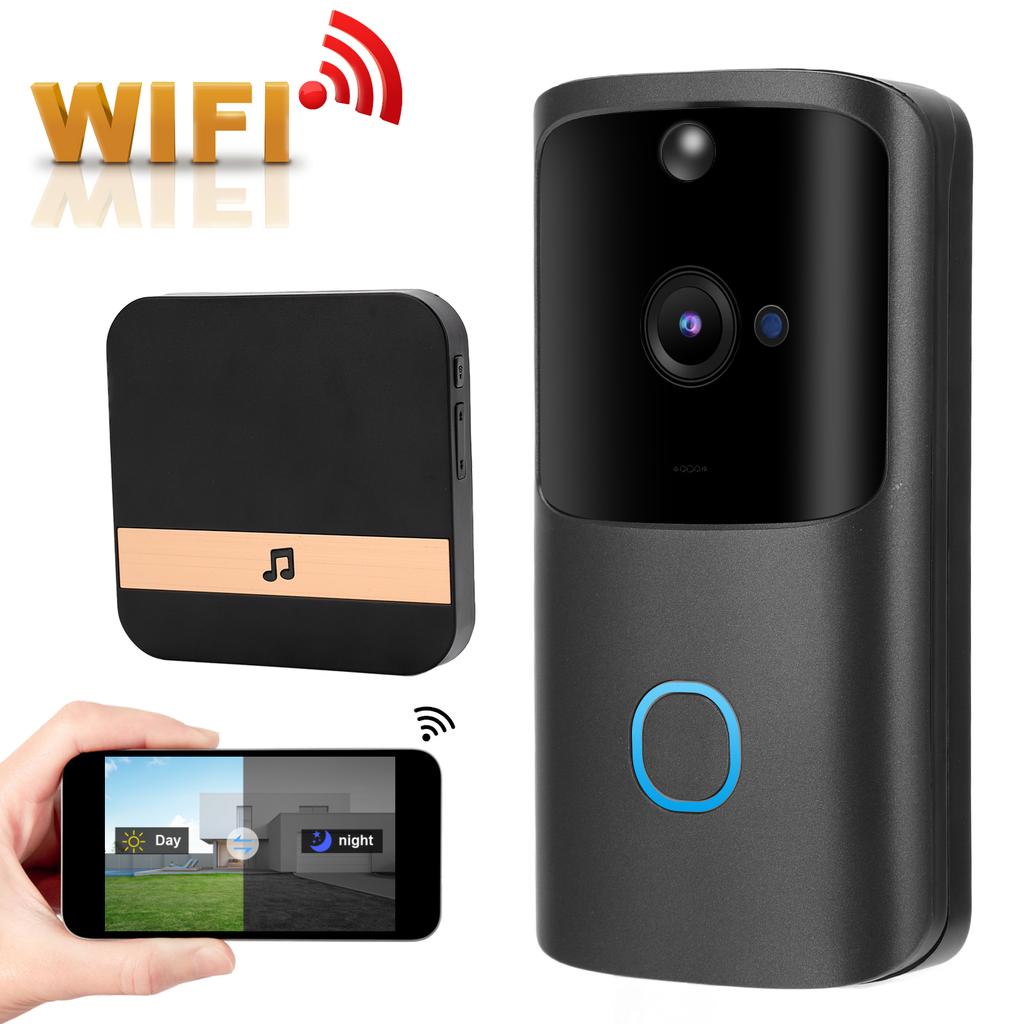 Wireless Video Doorbell WIFI 100DB 2 Way Audio Motion Detection Alarm Night Vision Doorphone