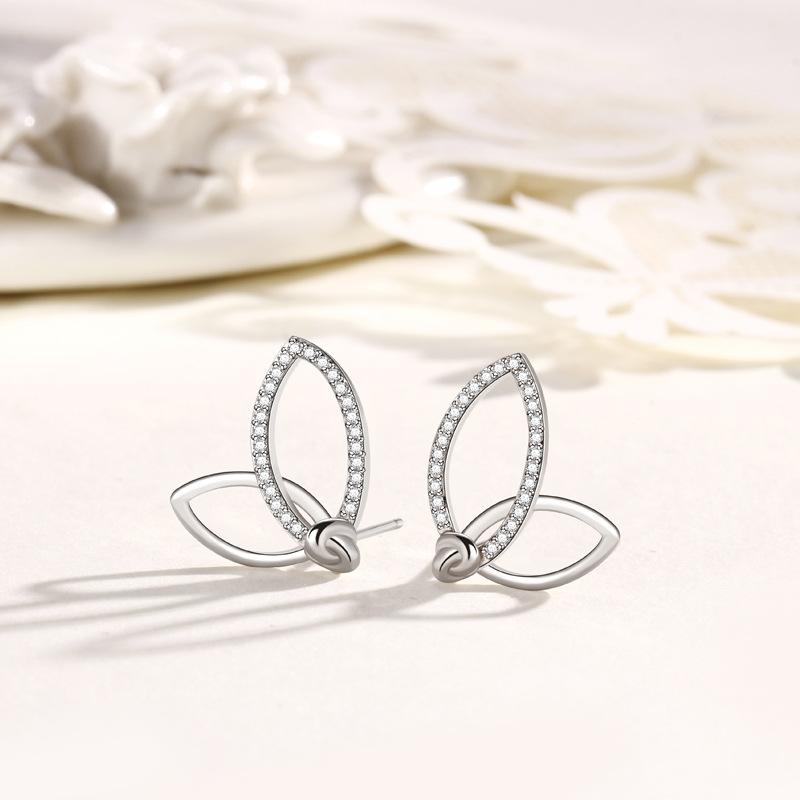 Aprikosen-Herbstblatt-Ohrringe Damen Einfach Klein Frisch Mode-Ohrringe Nischen-Design Vielseitige Ohrringe