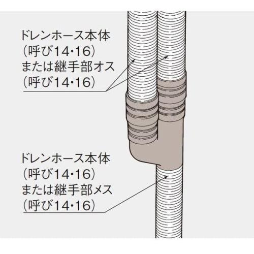 Panasonic Air Conditioner Piping Material Sukiri Duct Drain Hose Drain Hose Tee Nominal 1416 Dual Use DAD415816K