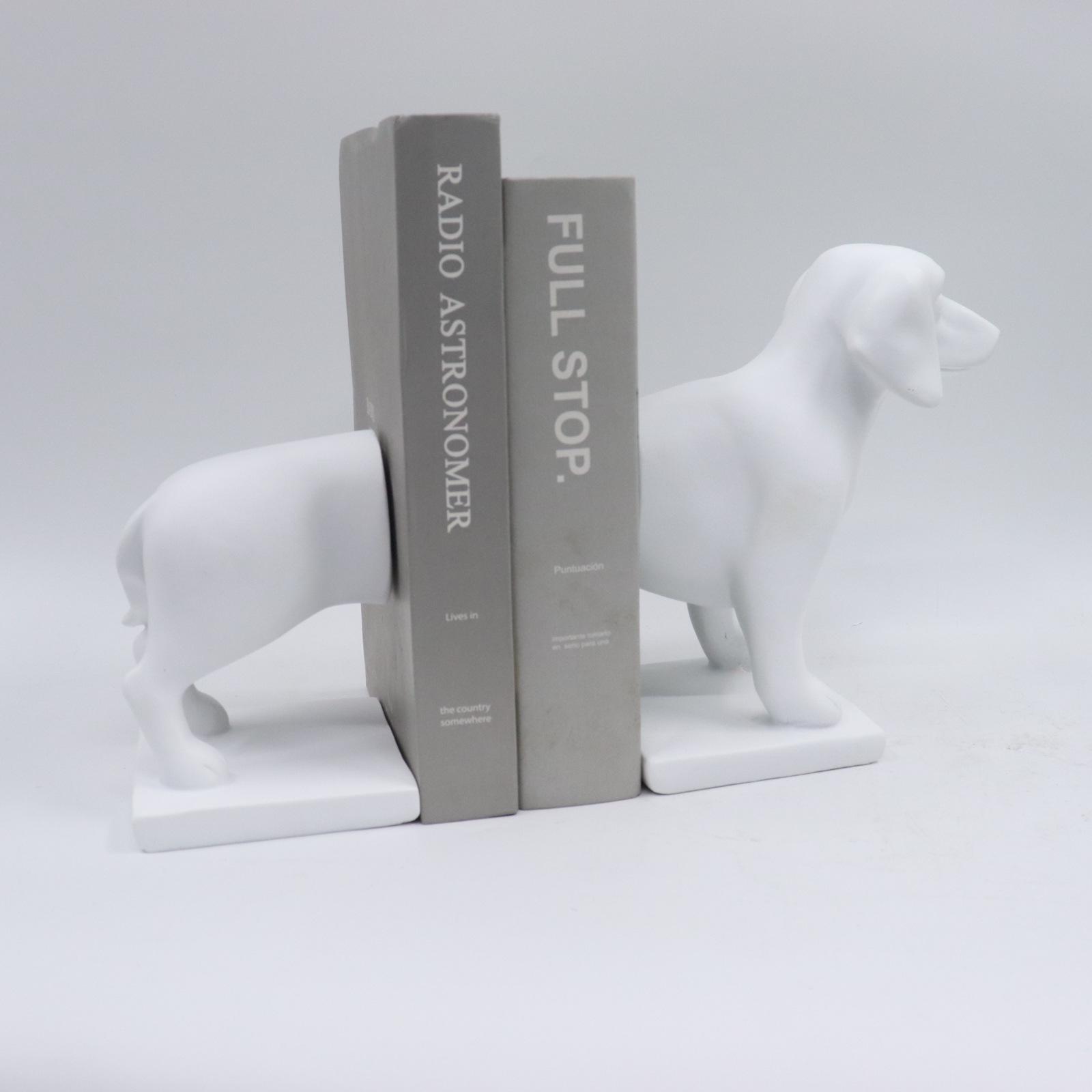 

Creative Black Resin Puppy Bookends for Office, Living Room, or Study Decor 28*11.5*20CM