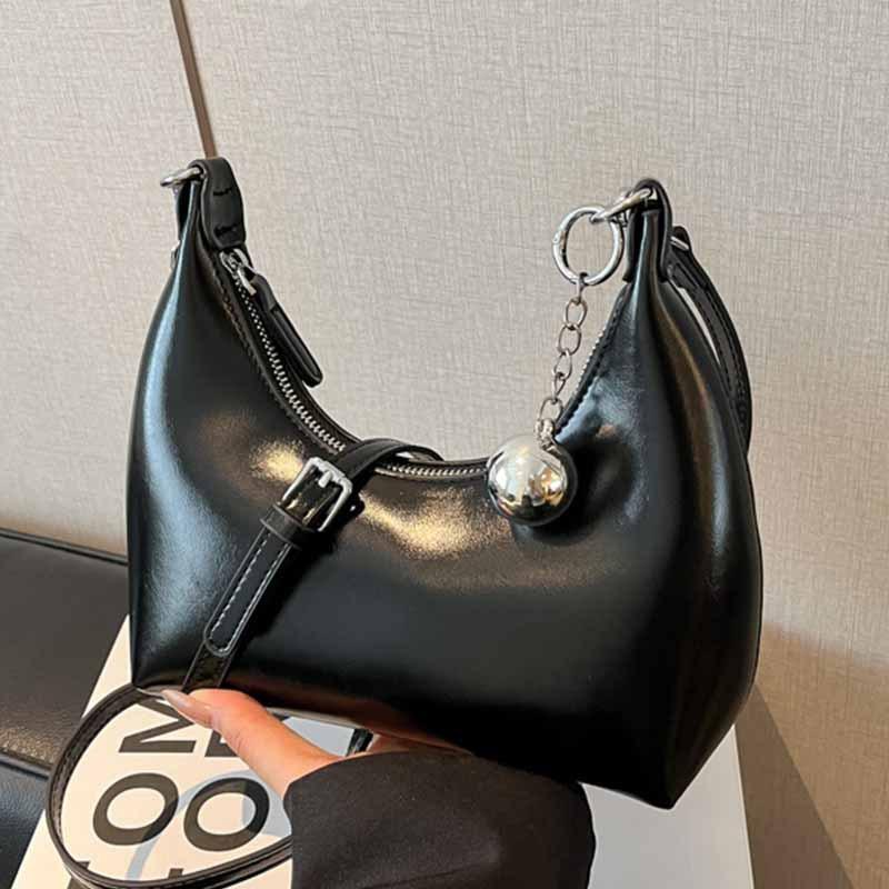 Retro small bag women's 2025 new high-end niche crescent bag fashionable and versatile one-shoulder crossbody underarm bag