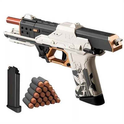 SP-50 סייברפאנק אקדח צעצוע נטען ידני אקדח כדורי ספוג אקדח צעצוע עם מחסנית משחק יריות צעצוע