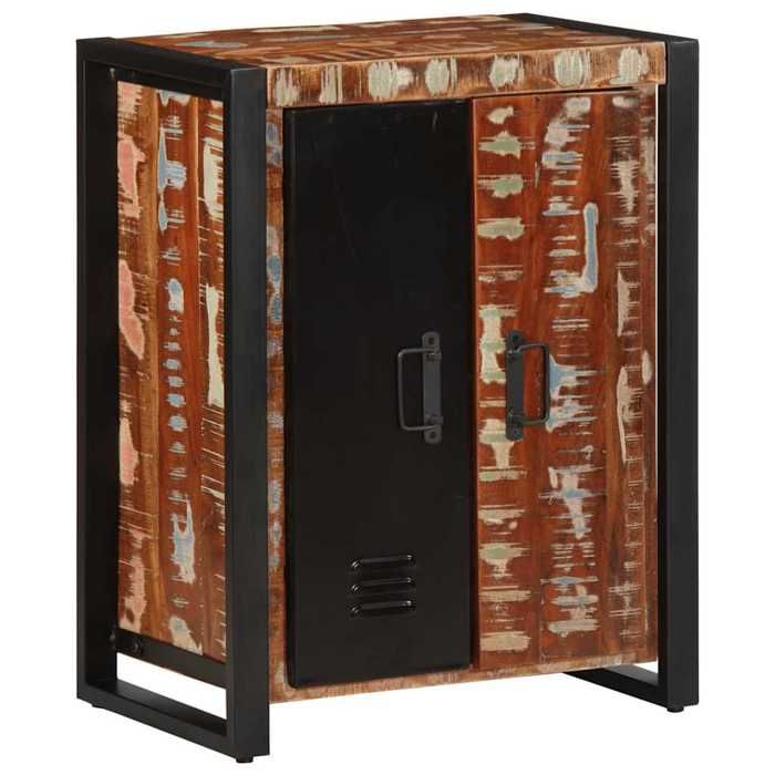 VidaXL Buffet multicolore 55x35x70 cm bois massif récupération, armoire, placard, buffet haut, armoire latérale, armoire de 4013576