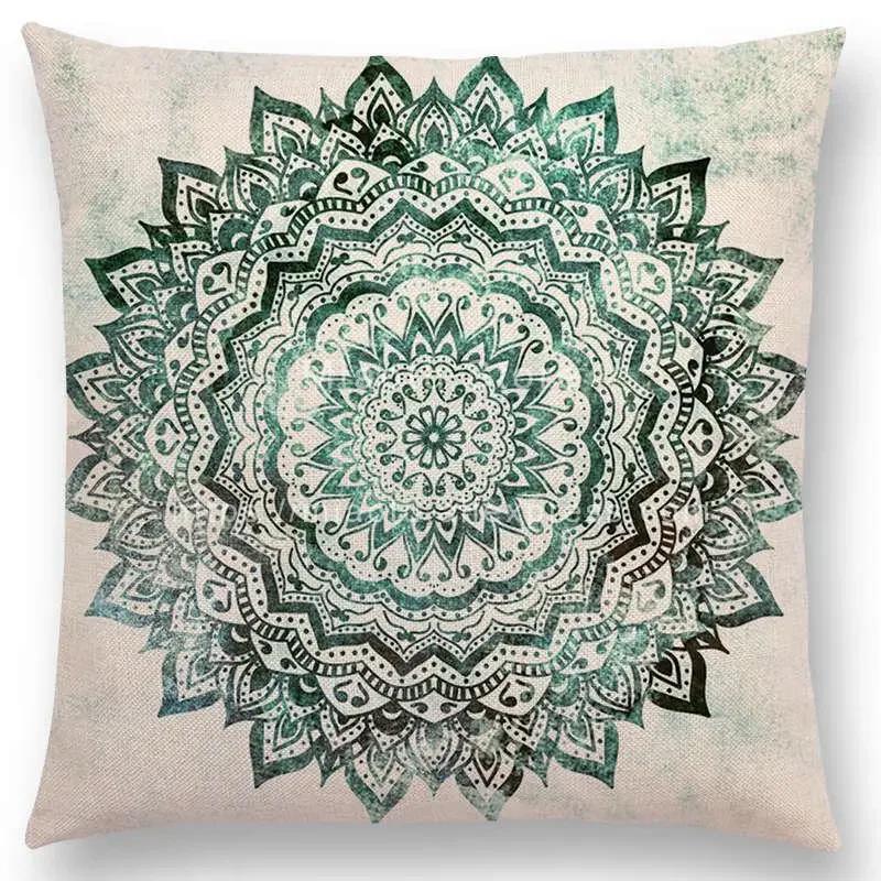 Neuer verträumter Regenbogen Boho Wunderschöne Mandalas Freier Geist Savanne Drucke Goldene Nächte Seelen Kissenbezug Sofa Überwurf Kissenhülle
