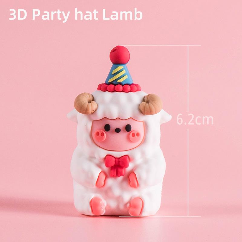 3D Zvířátka Topper na dort Korejský styl Malé zvíře Tygr Lev Oslava miminka 1. narozeniny Chlapec Dívka Roky Starý Party Dekorace na dort