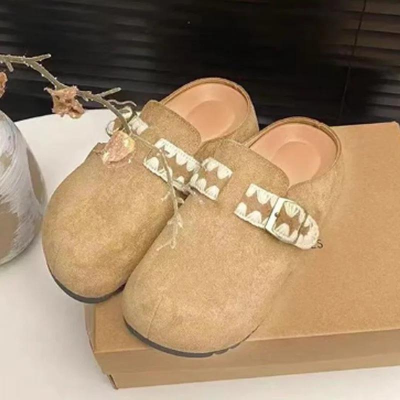 Fashion Spring Platform Women Slippers Flats Mules Shoes Slingback Casual Walking Shoes 2025 New Trend Casual Dress Women’s Zapatillas