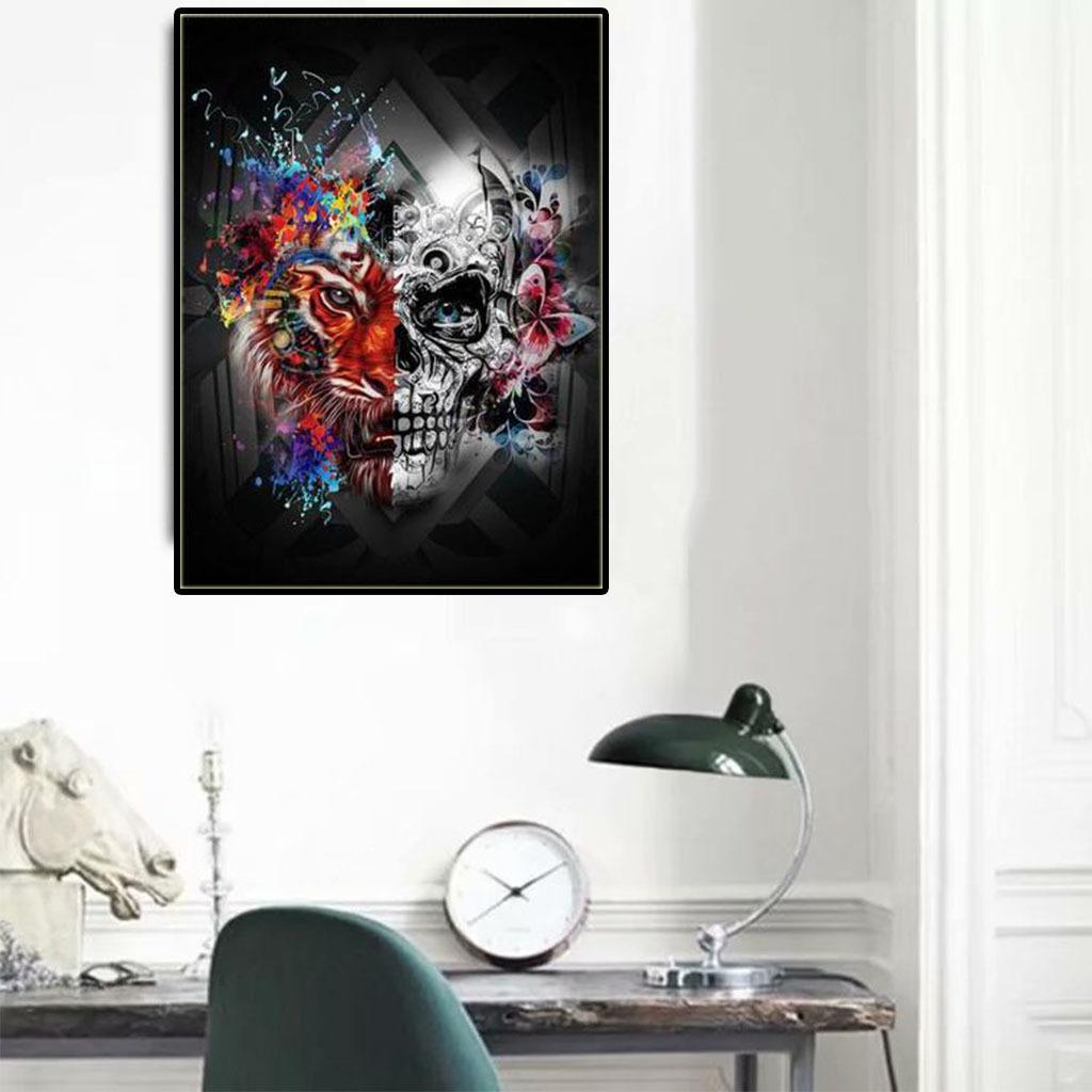 Pictură cu Diamante DIY 5d Cusătură în Cruce Craniu, Cadou de Halloween, Broderie cu Diamante Schelet Diamante Rotunde Mosaicul de Artă