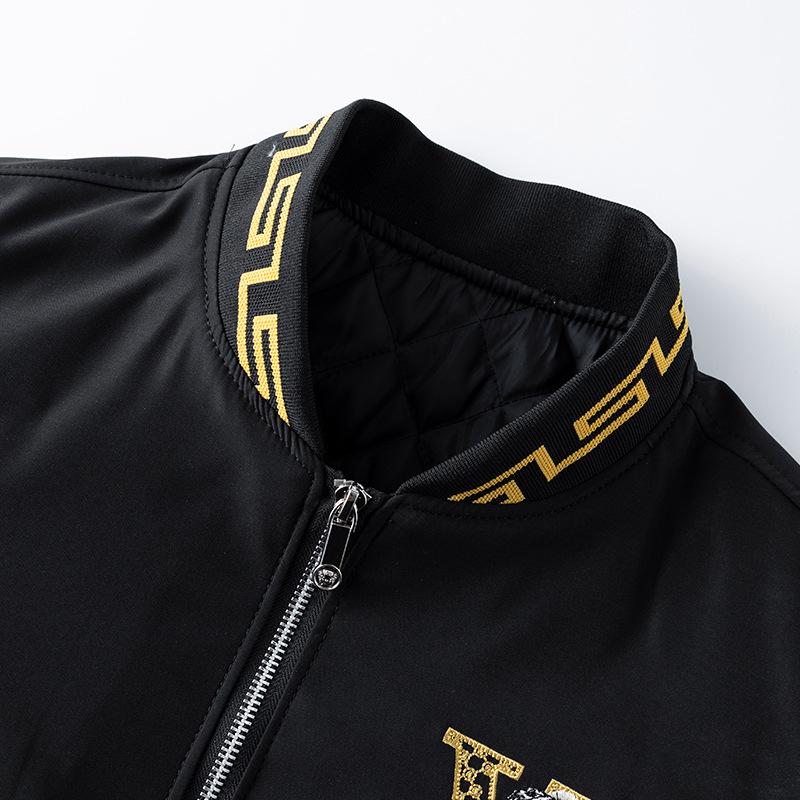 2025 Men's Fashion Trend: Embroidered Black Jacket - European Style