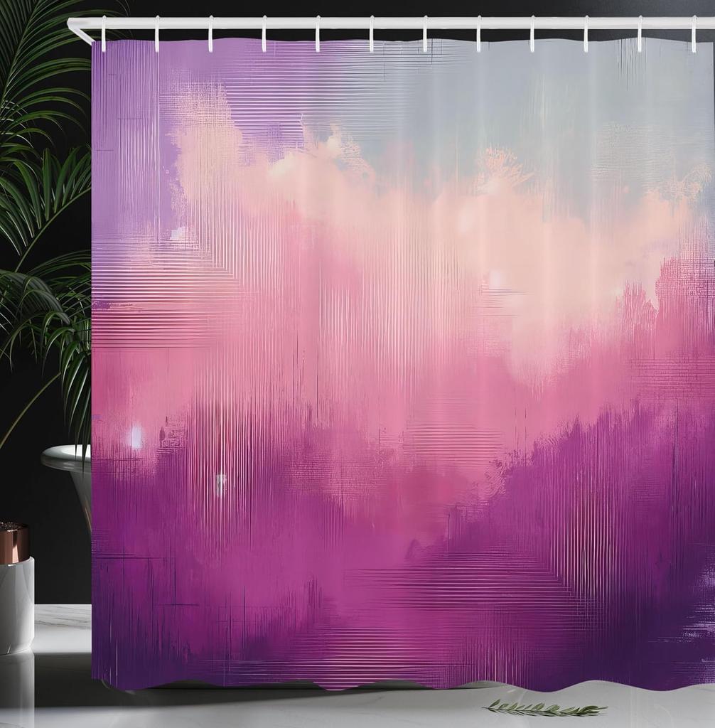 Vintage Style Bathtub Decorative Shower Curtain 180x 180cm Fabric Bathroom Shower Curtain with 12 Hooks