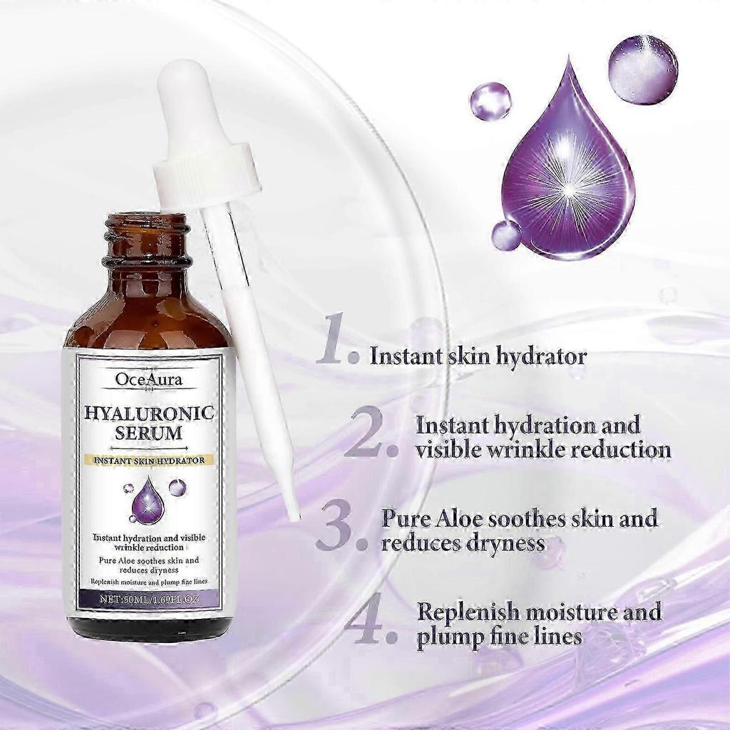 Hyaluronic Acid Facial Serum - Hydrating, Firming, & Plumping Face Serum for Anti-Aging